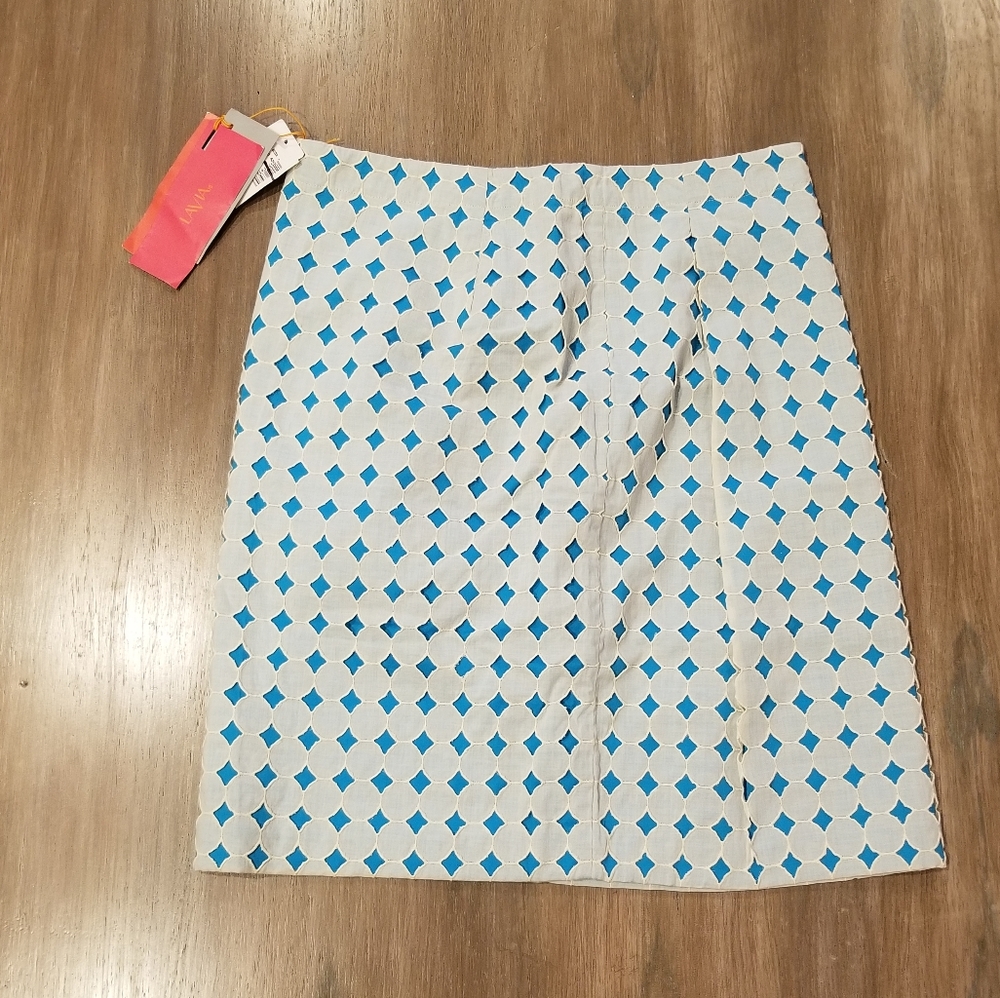 NWT Lavia18 pencil skirt blue eyelet